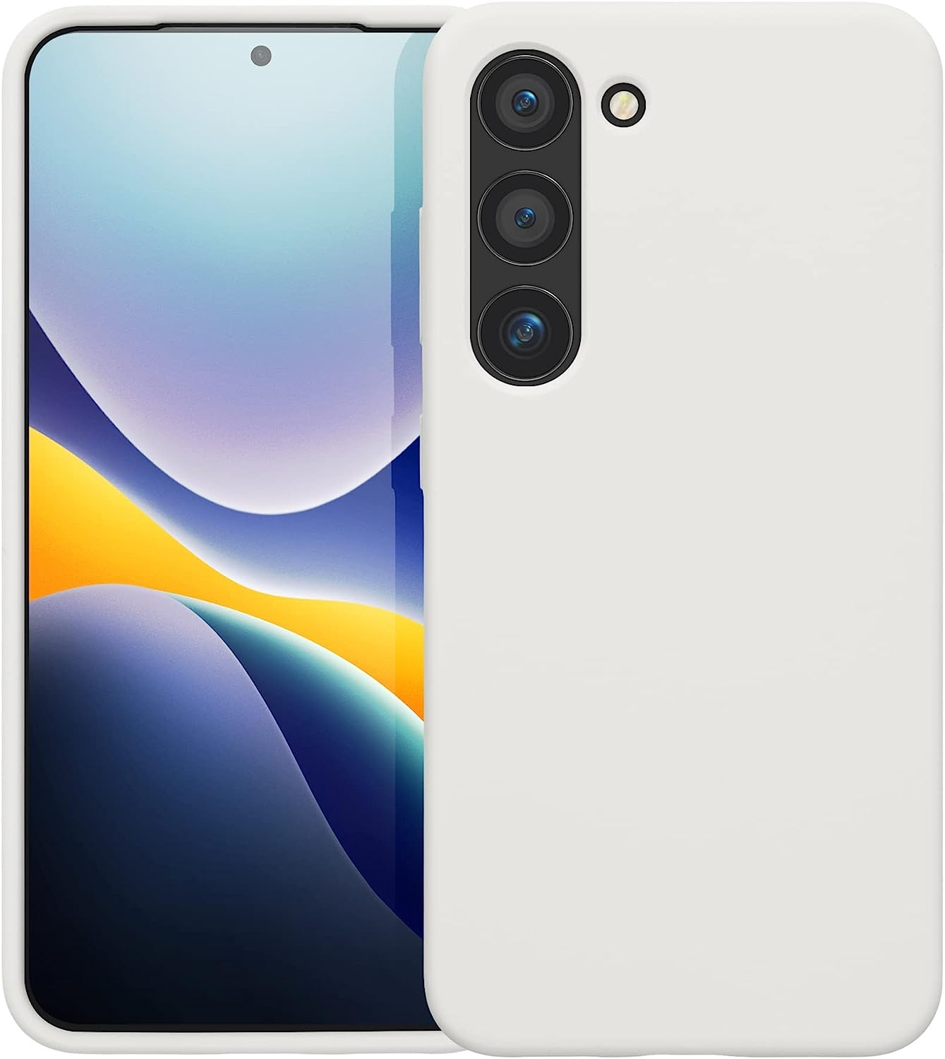 KWmobile Soft Flexible Rubber Cover - Θήκη Σιλικόνης Samsung Galaxy S23 - White Matte (60273.48)