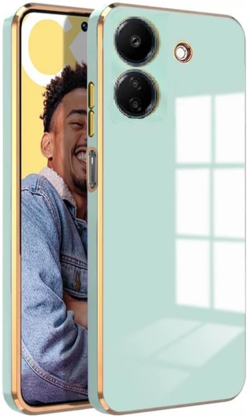 Bodycell Gold Plated - Θήκη Σιλικόνης Xiaomi Redmi 13C 4G / Poco C65 - Mint Green (5206015074561)