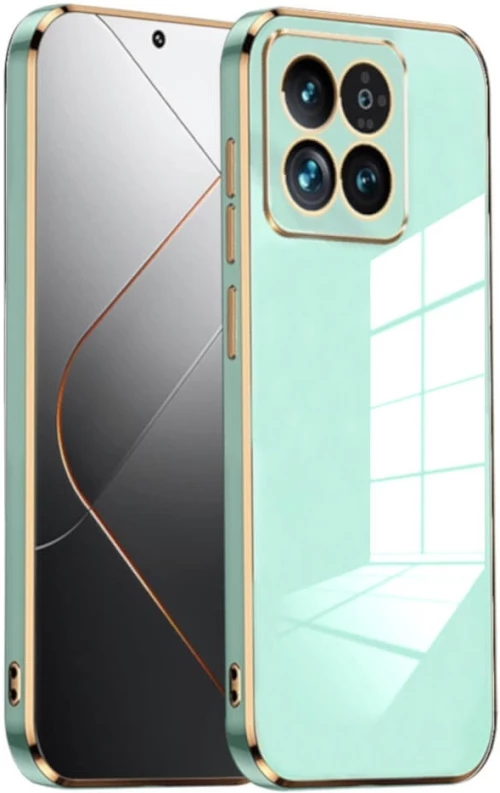Θήκη Σιλικόνης - Xiaomi 14 Pro - Bodycell Gold Plated - Mint Green (5206015074363)