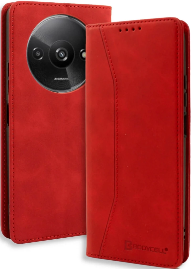 Θήκη Πορτοφόλι - Xiaomi Redmi A3 - Bodycell Book Case - Red (5206015074998)