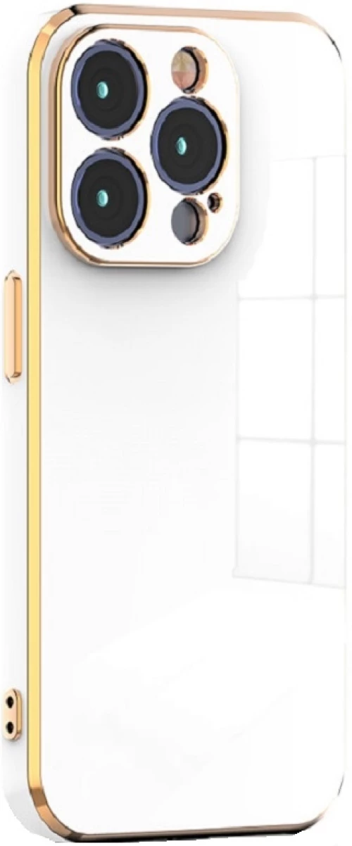 Bodycell Gold Plated - Θήκη Σιλικόνης Apple iPhone 15 Pro Max - White (5206015073861)