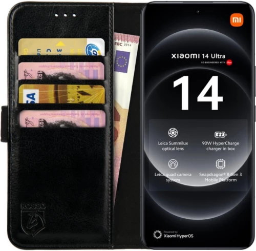 PU Θήκη Πορτοφόλι - Xiaomi 14 Ultra - Rosso Element - Black (8719246446221)