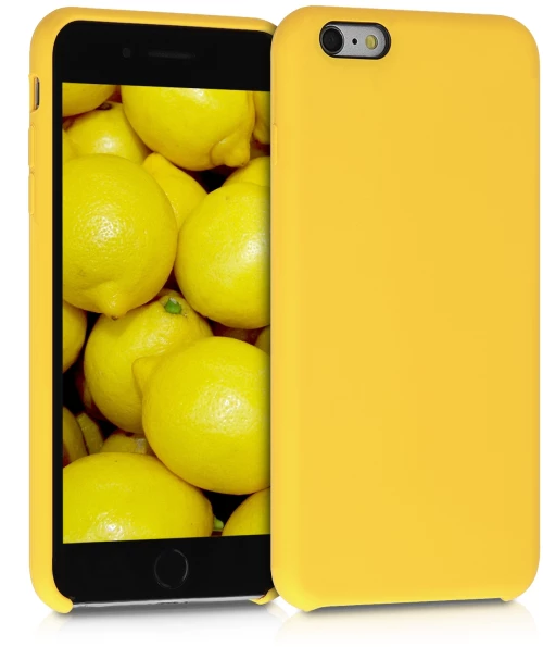 KW Θήκη Σιλικόνης Apple iPhone 6 Plus / 6S Plus - Soft Flexible Rubber Protective Cover - Honey Yellow (40841.143)