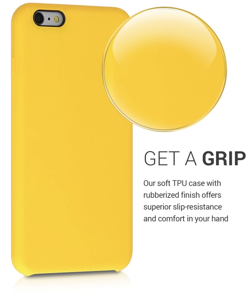 KW Θήκη Σιλικόνης Apple iPhone 6 Plus / 6S Plus - Soft Flexible Rubber Protective Cover - Honey Yellow (40841.143)