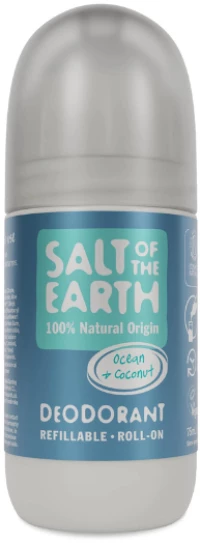 SALT OF THE EARTH deodorant refillable roll-on φυσικό αποσμητικό επαναγεμιζόμενο ocean & coconut 75ml