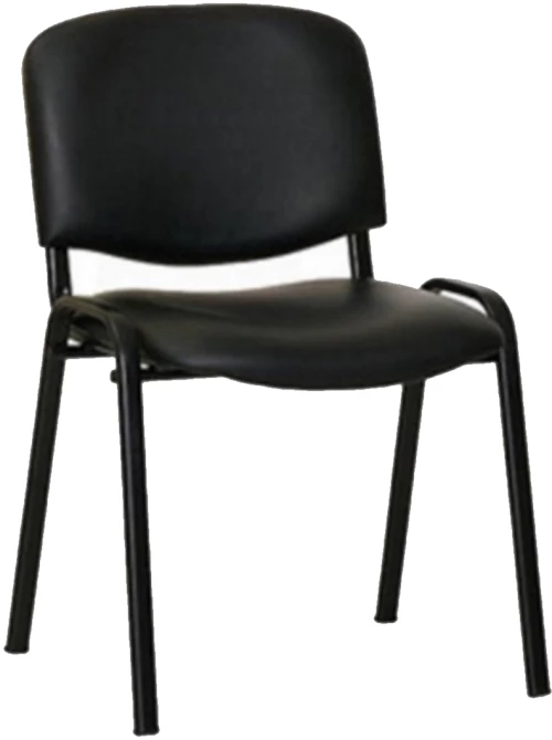 Visitor Chair Iso Black/Skai - Μέταλλο - 59x53x86 cm