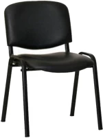 Visitor Chair Iso Black/Skai - Μέταλλο - 59x53x86 cm
