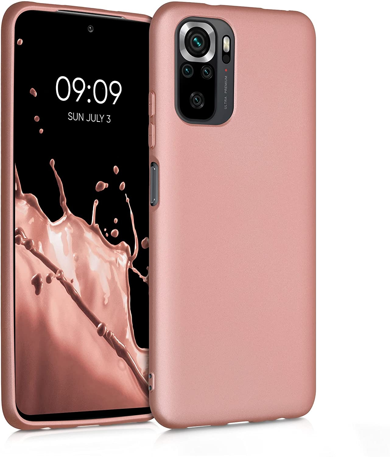 KWmobile Θήκη Σιλικόνης Xiaomi Redmi Note 10 / Note 10S - Metallic Rose Gold (54542.31)