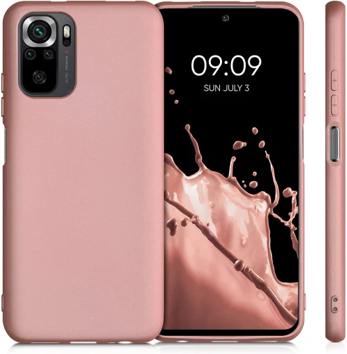 KWmobile Θήκη Σιλικόνης Xiaomi Redmi Note 10 / Note 10S - Metallic Rose Gold (54542.31)
