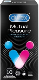 Προφυλακτικά Με Κουκκίδες και Ραβδώσεις Durex Mutual Pleasure 10τμχ