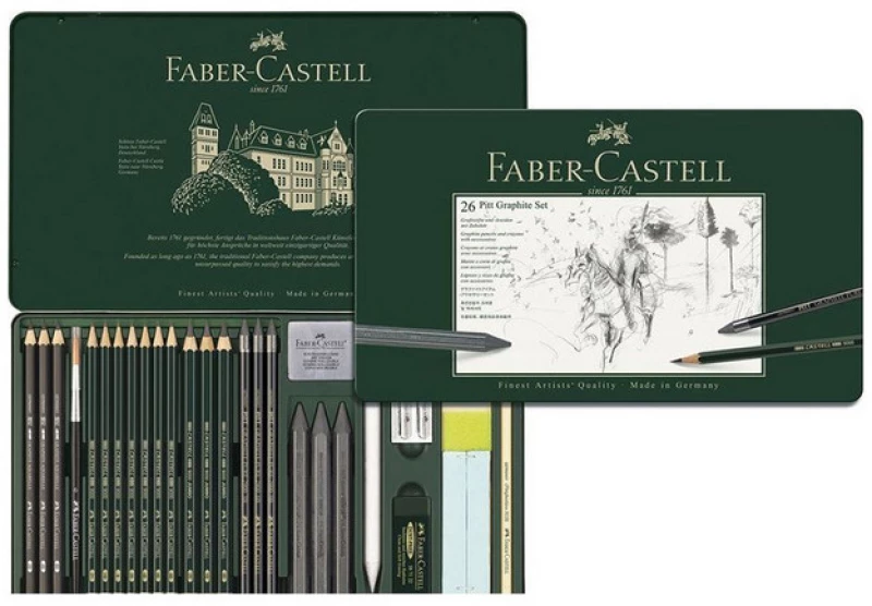 Σετ 26 Μολύβια Ξύστρα και Γόμα Faber-Castell 112974