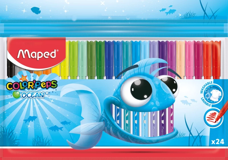 Μαρκαδόροι Maped Color Peps Ocean Λεπτοί 24 Χρώματα 845722