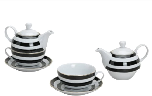 Σετ τσαγιού μαύρο-λευκό