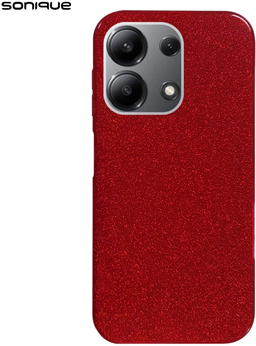 Θήκη Σιλικόνης Sonique Shiny Xiaomi Redmi Note 13 4G Κόκκινο