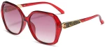 Techsuit - Sunglasses Polarized (5599) - for Women with UV Protection, PC - Red