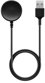 Techsuit - SmartWatch Wireless Charging Cable (TSC12) - for Samsung Watch, USB, 2.5W, Metal Case with Desk Holder - Black