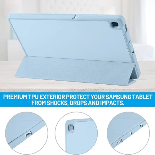 Techsuit - Flex Trifold (with Pencil Holder) - Samsung Galaxy Tab S6 Lite (2020/2022/2024) - Sky Blue