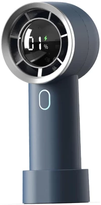 Techsuit - Handheld Fan (HX130) - Digital Display, Ultra Silent, 1200mAh - Blue