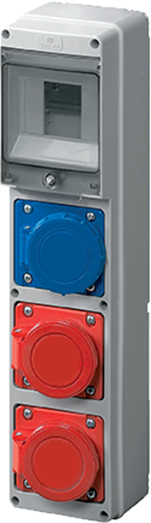 BOARD EC69022 WITH IND.SOCKETS 1*1P+N+E 16A+ 1*1P+N+E 32A+ 1*3P+N+E 16A IP67