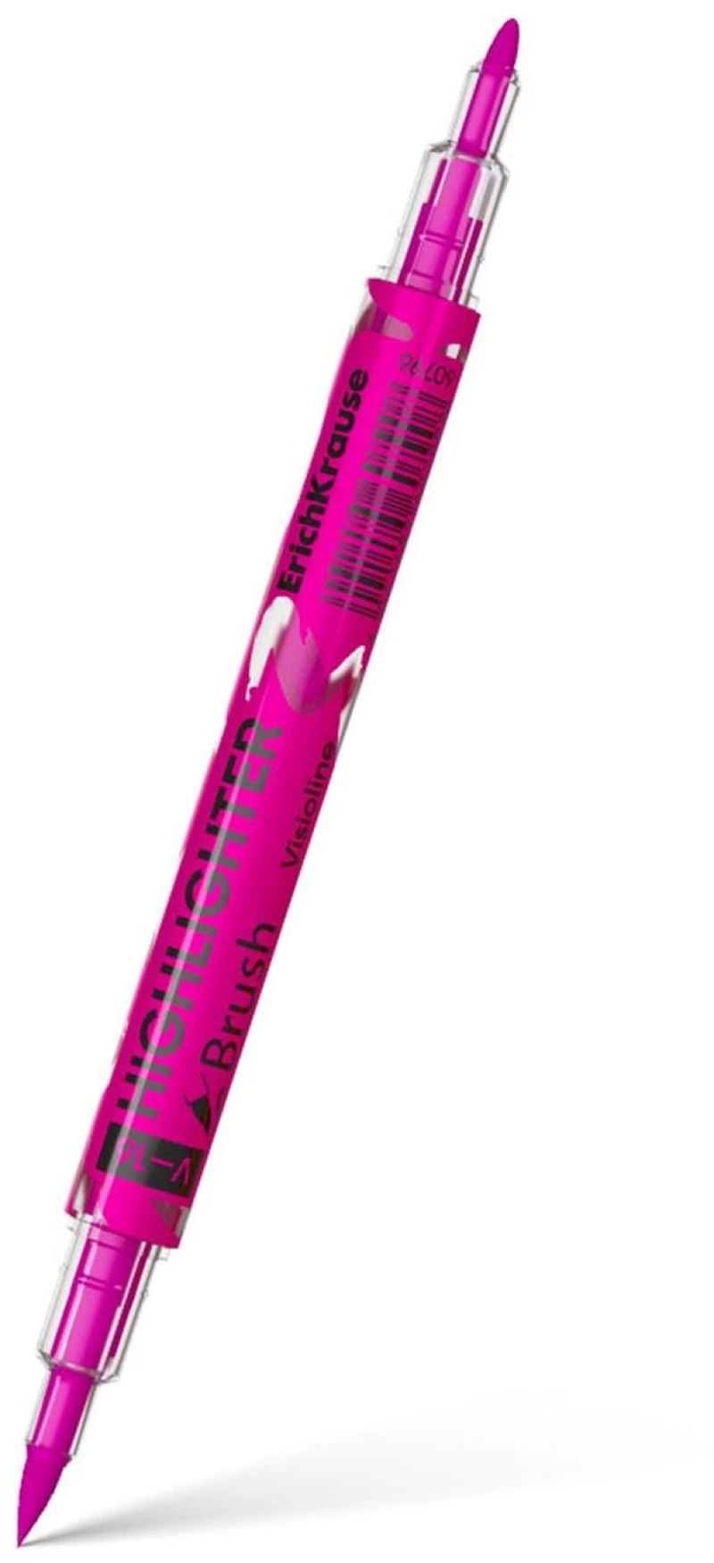 Μαρκαδόρος Υπογράμμισης Erichkrause V-16 Brush Neon Double Side 0.5-3.5mm Pink 60796