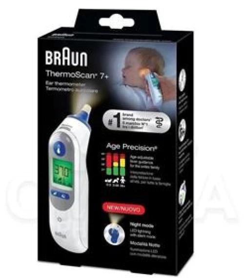 BRAUN IRT6525 ThermoScan 7+ Θερμόμετρο Αυτιού με Νυχτερινή Λειτουργία 1τμχ