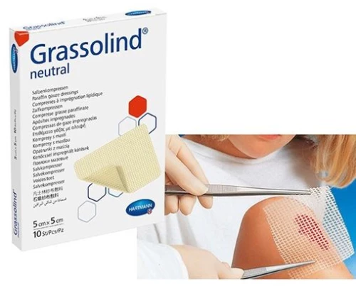 Hartmann Αποστειρωμένα Αυτοκόλλητα Επιθέματα με Αλοιφή Grassolind Neutral 10x7.5cm 10τμχ