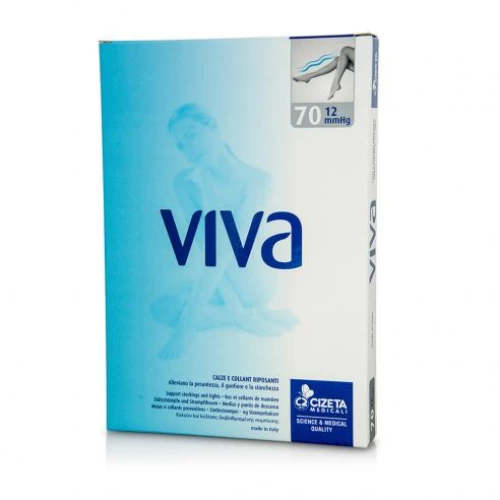 Cizeta Viva Καλσόν Ελαστικό Διαβαθμισμένης Συμπίεσης 70DEN 12mmhg Μαύρο No3 + ΔΩΡΟ ΕΠΙΘΕΜΑΤΑ gel TipToes