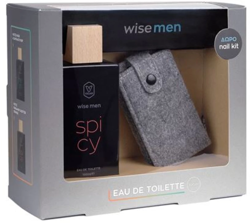 Vican Wise Men Promo Pack Eau De Toilette Spicy Άρωμα 100ml & Σετ Περιποίησης Νυχιών