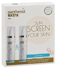 MEDISEI Panthenol Extra Σετ Sun Care Diaphanous Αντηλιακό Gel Προσώπου SPF30 1+1 & Δώρο Λαστιχάκι Dalee