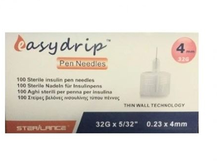 Easy Drip Βελόνες Ινσουλίνης 4mm 100τμχ