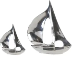 Διακοσμητικό Βάρκα Ασημί Αλουμίνιο 4x15x21cm