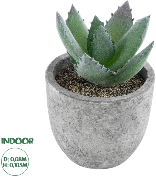 GloboStar® Artificial Garden SUCCULENT ALOE 21026 Διακοσμητικό Φυτό Παχύφυτο Αλόη Υ10.5cm