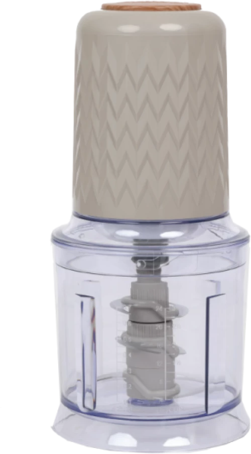 Πολυκόπτης PRFC-40448 3πλό Mαχαίρι 500W 700ml Γκρι-Wooden 400448 Primo 400448
