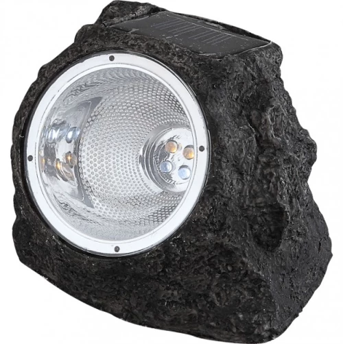 Ηλιακό Επιδαπέδιο Φωτιστικό 2x2xLED 0,06W Γκρι ΙΡ44 Όψη Πέτρας 3302 Globo Lighting 3302 Γκρι