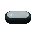 Απλίκα Φωτιστικό Τοίχου Οβάλ E27 60W IP54 ACA HI4022BMS Μαύρο