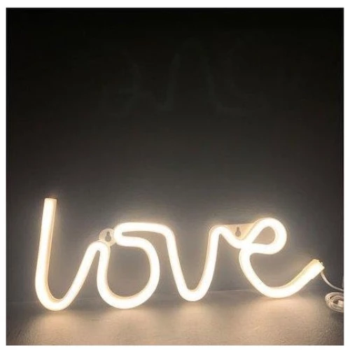 Φωτιστικό Επιτραπέζιο-Επιτοίχιο LOVE 118 NEON LED Μπαταρίας ACA X041181322 Κίτρινο