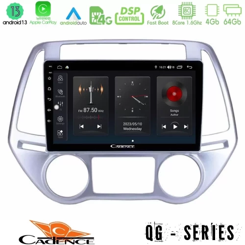 Cadence QG Series 8Core Android13 4+64GB Hyundai i20 2012-2014 Navigation Multimedia Tablet 9" U-QG-HY0619