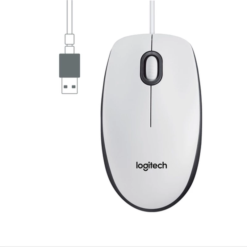 Ποντίκι με Καλώδιο και Οπτικό Αισθητήρα Logitech M100 Λευκό 1000 dpi S55158654