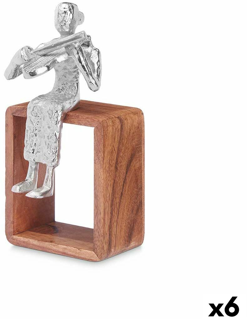 Διακοσμητική Φιγούρα Βιολί Ασημί Ξύλο Μέταλλο 13 x 27 x 13 cm S3630719