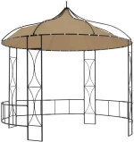 Κιόσκι Στρογγυλό Taupe 300 x 290 εκ. μπεζ-γκρι 315227