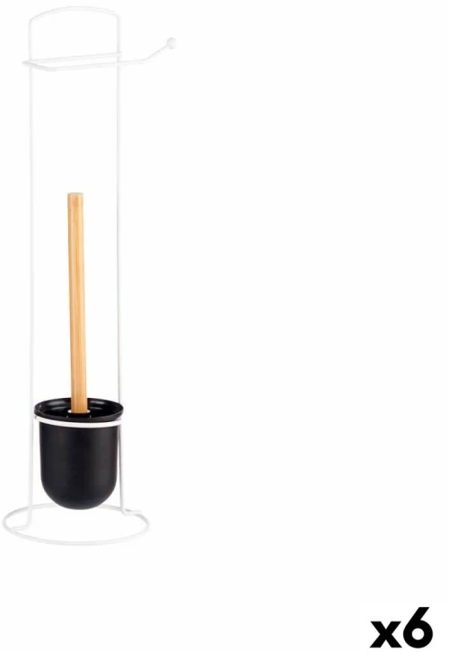 Βάση για το Χαρτί Υγείας Λευκό Μέταλλο Διακοσμητική κανάτα 17 x 57 x 16,5 cm (x6) S3628064