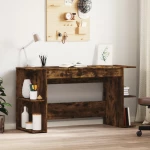Γραφείο Καπνιστή Δρυς 140 x 50 x 75 εκ. από Επεξεργασμένο Ξύλο Καφέ 840552