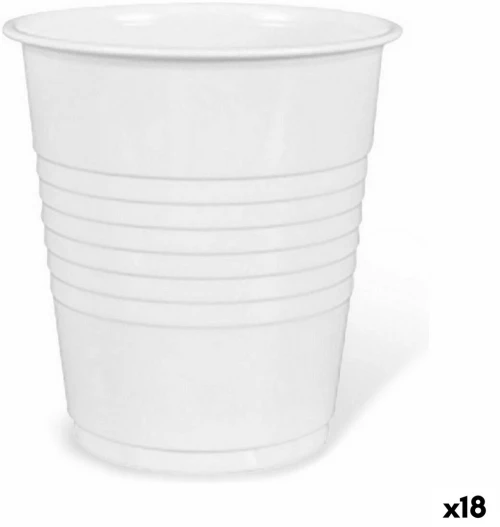 Σετ επαναχρησιμοποιήσιμων ποτήριων Algon Καφές Λευκό Πλαστική ύλη 50 Τεμάχια 100 ml (x18) S2233081