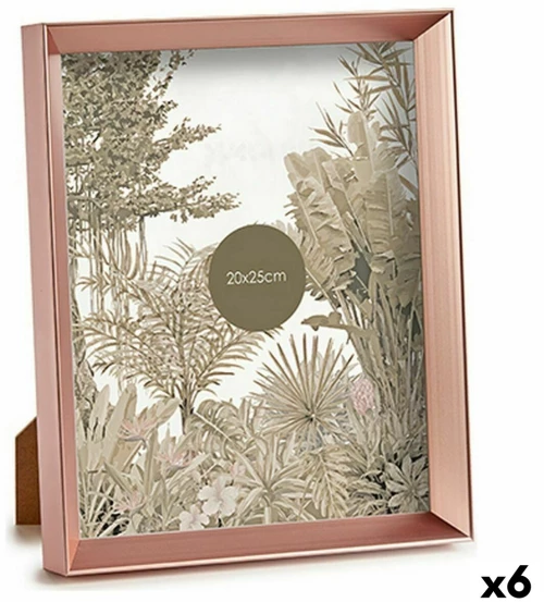 Κορνίζα Ροζ Χαλκός Πλαστική ύλη Γυαλί (22,3 x 3,5 x 27,3 cm) (x6) S3615771