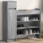 Παπουτσοθήκη Γκρι Sonoma 100,5x28x100εκ. από Επεξεργασμένο Ξύλο Γκρι 840427