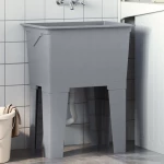 Νιπτήρας Πλύσης Ρούχων Γκρι 59x41x75 εκ. από Ρητίνη Γκρι 4002800