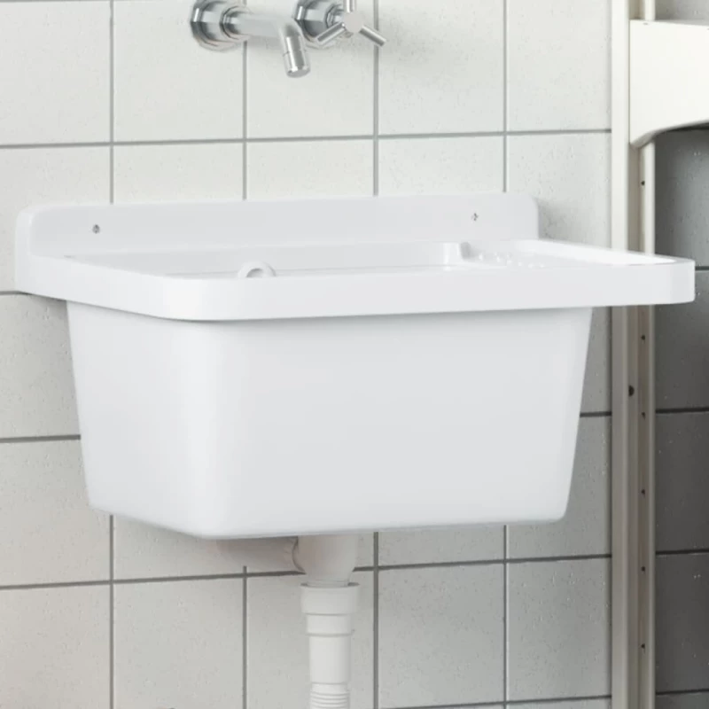 Νιπτήρας Επίτοιχος Λευκός 50x35x24 εκ. από Ρητίνη Λευκό 4002794