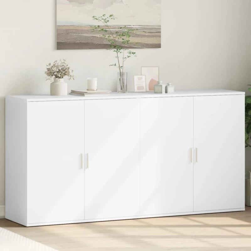 Βοηθητικά Ντουλάπια 2 Τεμ. 79x38x80 εκ. από Επεξεργασμένο Ξύλο Λευκό 3276602