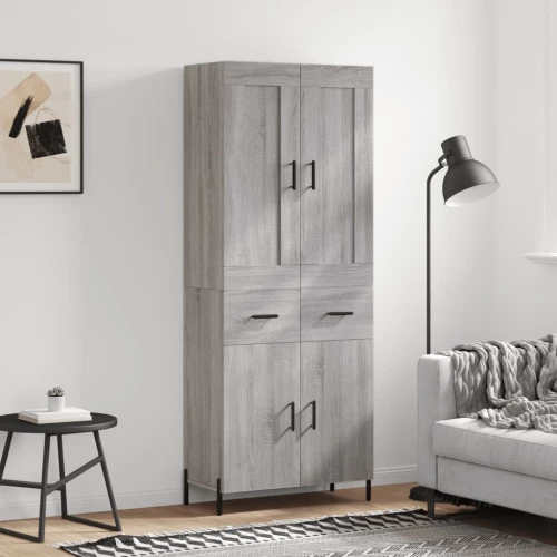 Ντουλάπι Γκρι Sonoma 69,5 x 34 x 180 εκ. Επεξεργασμένο Ξύλο Γκρι 3199887