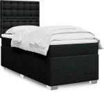 Κρεβάτι Boxspring με Στρώμα Μαύρο 80 x 200 εκ. Υφασμάτινο Μαύρο 3290331